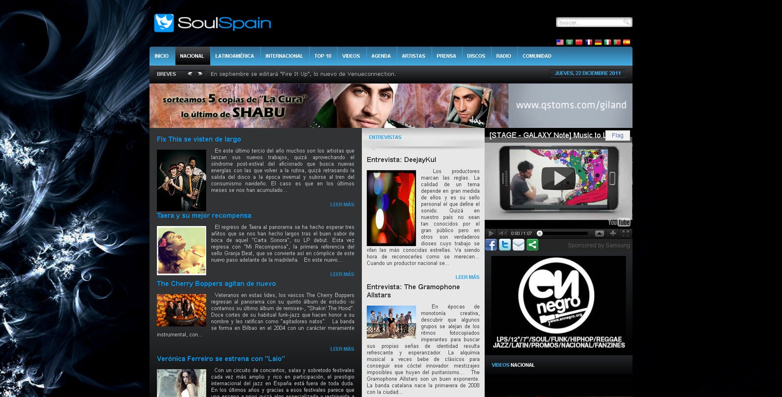 SoulSpain – pantalla 2