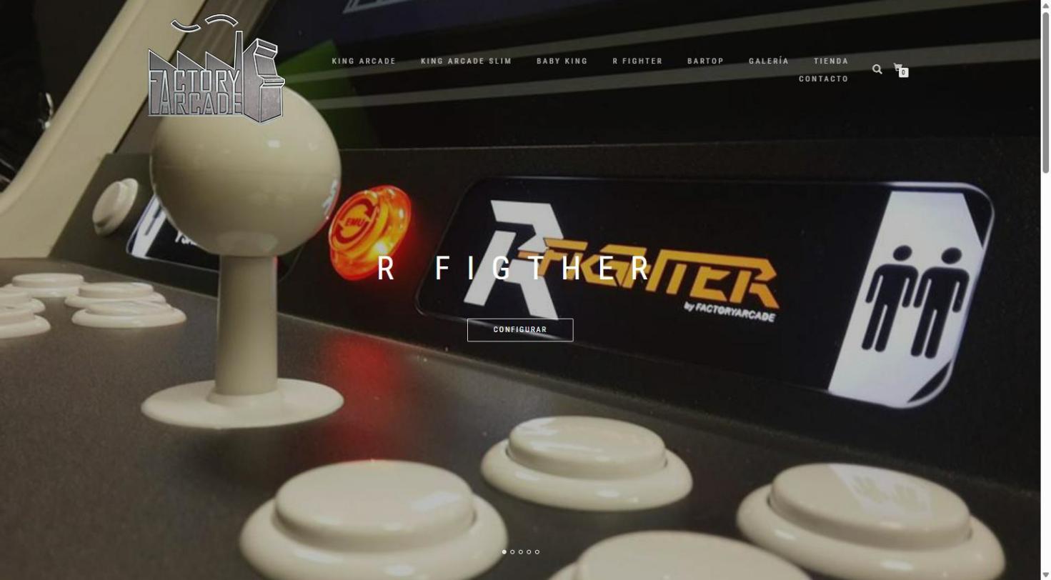 Web de Factory Arcade en 2022