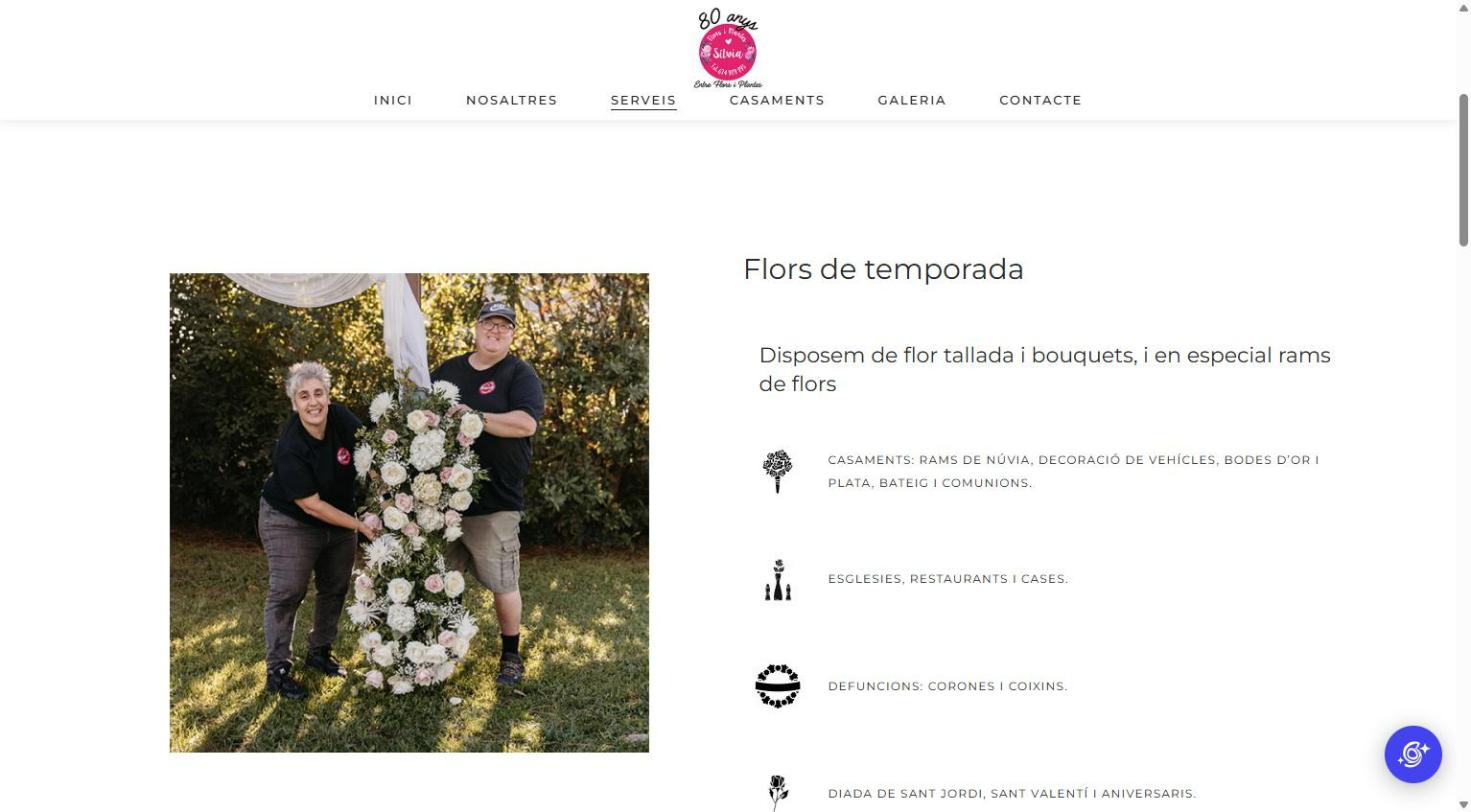 Flors i Plantes Sílvia – pantalla 3