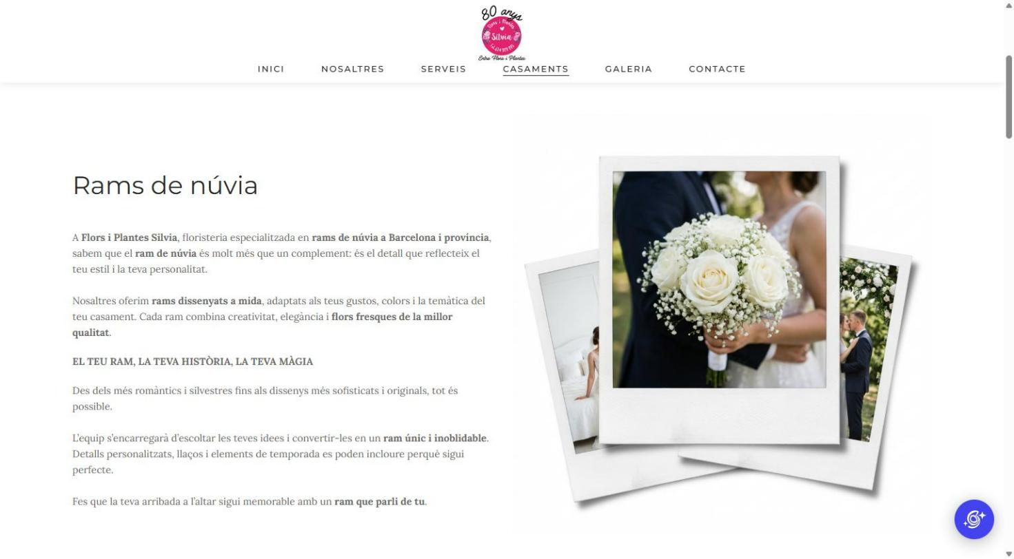 Flors i Plantes Sílvia – pantalla 4