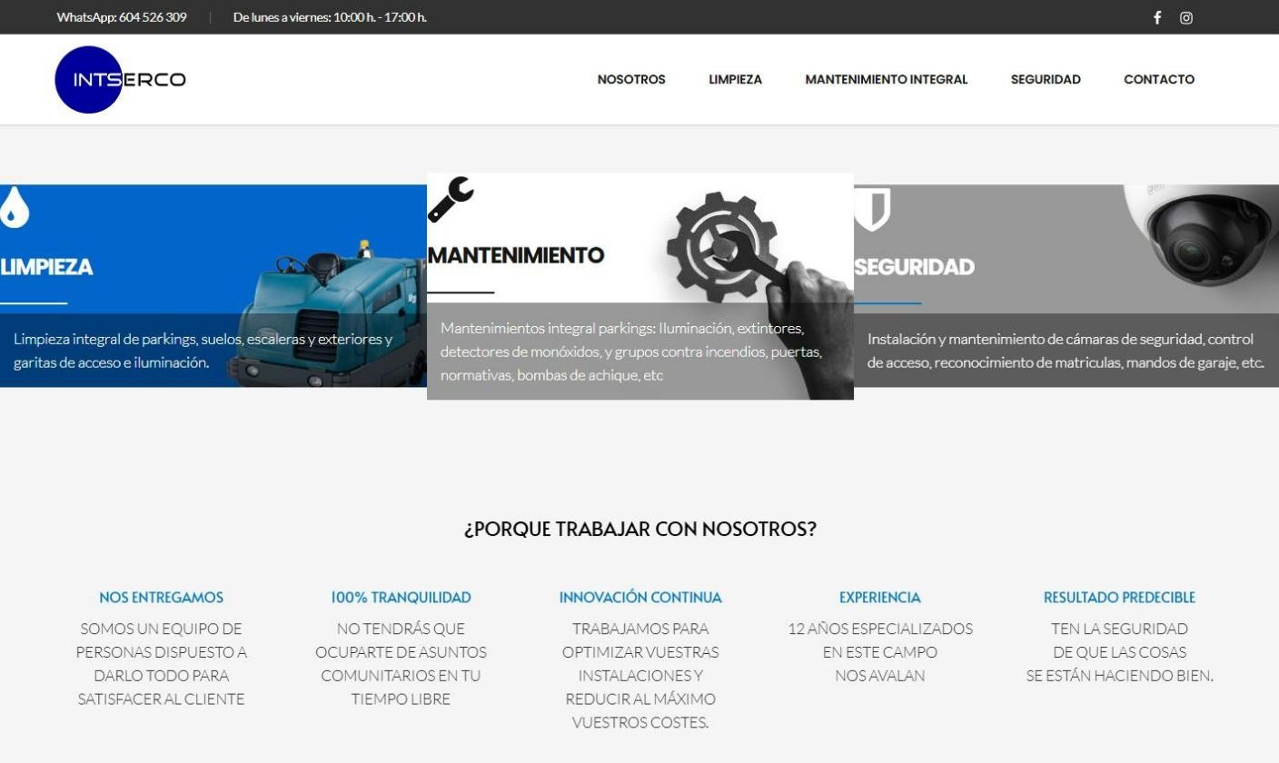 Intserco – pantalla 2
